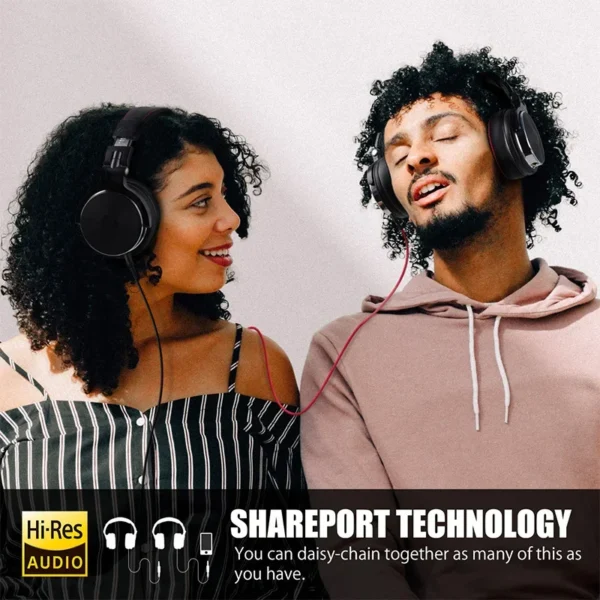 ⁦Oneodio سماعات رأس سلكية احترافية Studio Pro 10/30/50 DJ مع ميكروفون فوق الأذن HiFi سماعة مراقبة عالية الدقة⁩ - الصورة ⁦4⁩