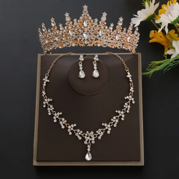 ⁦الفاخرة الأخضر الأرجواني كريستال الباروك التيجان Headbands الزفاف الملكة التيجان للنساء الزفاف الشعر مجوهرات الفتيات عيد ميلاد الإكليل⁩ - الصورة ⁦3⁩