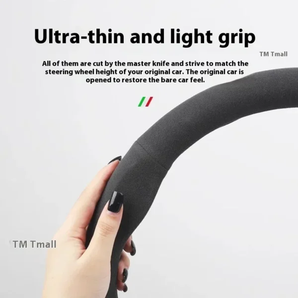 ⁦Car Suede Steering Wheel Cover Mercedes Benz A B C E V S Class Sprinter Vito Viano ML GL SL GLA GLB GLC GLE GLK GLS SLK CLA CLS⁩ - الصورة ⁦5⁩