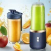 كوب مزدوج متعدد الوظائف عصارة USB قابلة للشحن خلاط فواكه 6 شفرات الكهربائية المحمولة عصارة الفاكهة عصير اللبن المخفوق خلاط