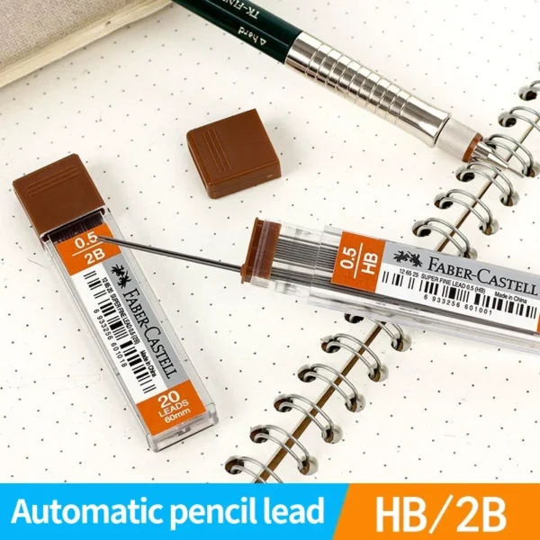 Faber Castell 2B/HB 0.5mm Automatic Mechanical Pencil Leads Automatic Pencil Lead Core Refill Sketching Drawing Stationery - Image 5