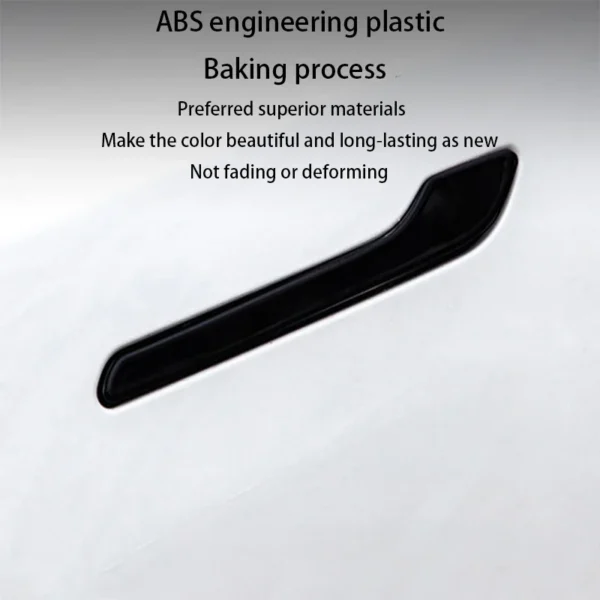 ⁦ل تسلا نموذج 3 Y ألياف الكربون ABS التصميم قسط دائم الملحقات نموذج 3 2024 غطاء مقبض باب السيارة حامي ملصق⁩ - الصورة ⁦5⁩