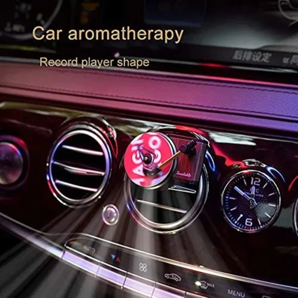 ⁦1PC Car Air Freshener Record Player Turntable Car Perfume Clip Vinyl Phonograph Air Vent Outlet Aromatherapy Clip Diffuser⁩ - الصورة ⁦5⁩