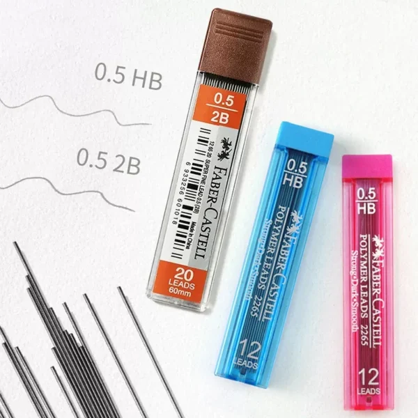 Faber Castell 2B/HB 0.5mm Automatic Mechanical Pencil Leads Automatic Pencil Lead Core Refill Sketching Drawing Stationery - Image 3