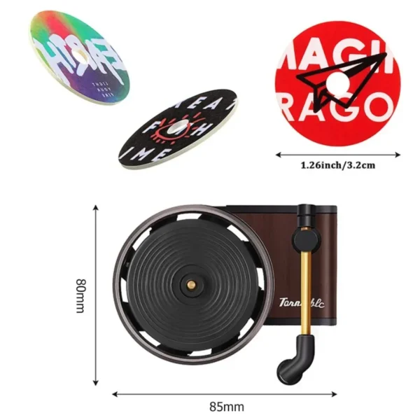 ⁦1PC Car Air Freshener Record Player Turntable Car Perfume Clip Vinyl Phonograph Air Vent Outlet Aromatherapy Clip Diffuser⁩ - الصورة ⁦3⁩