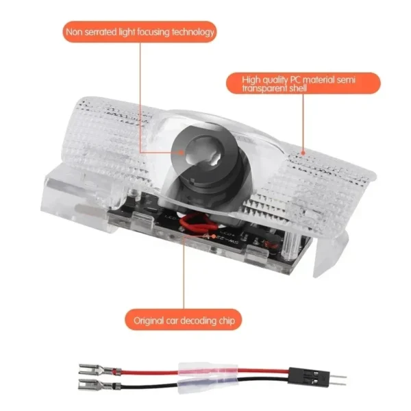 ⁦Led HD Car Door Logo Welcome Light Projector Lamps Accessories For Lexus RX330 IS250 Ct200h ES300h RX350 IS300h NX300h RX400h UX⁩ - الصورة ⁦4⁩
