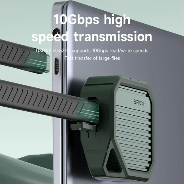 ⁦حاوية Hagibis-NVMe SSD ، حافظة خارجية للكمبيوتر المحمول ، آيفون 16 برو ، آي باد ، يو إس بي ، جي 2 ، 10 جي بي إس إلى إن في مي ، بي سي-إي إم 2 ، إم 2⁩ - الصورة ⁦4⁩