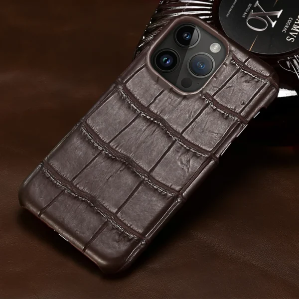 100% Natural Crocodile Leather Phone Case for iPhone 16 15 Pro Max 16Plus 14 12 ProMax 13Pro 15Pro 16Pro 14 Plus Luxury Cover