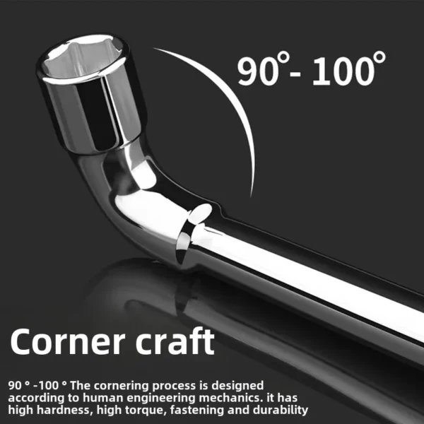 ⁦L-Shaped Socket Wrench 7-Shaped Socket Wrench Double-Head Elbow Perforated Wrench Repair Wrench 6/7/8/9/10/11mm⁩ - الصورة ⁦3⁩