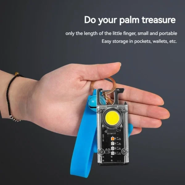 ⁦Mini LED Keychain Flashlight Portable Work Torch Outdoor Waterproof Strong Light Multifunction Bottle Opener Lantern With Magnet⁩ - الصورة ⁦2⁩