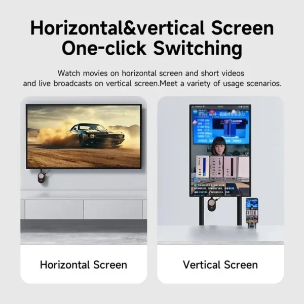 ⁦Hagibis لاسلكي HDMI متوافق مع جهاز دونجل للعرض 4K @ 60 هرتز موسع لاسلكي لأجهزة الكمبيوتر المحمول والكمبيوتر الذكي HDTV العارض IOS⁩ - الصورة ⁦3⁩
