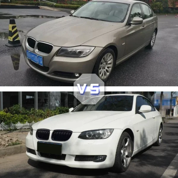 ⁦شبكة أمامية للكلى بلون M ، لمعان أو أسود غير لامع ، شبكة سباق أوتوماتيكية لسيارات BMW E90 ، E91 ، LCI 325i ، 328i ، 335i⁩ - الصورة ⁦2⁩