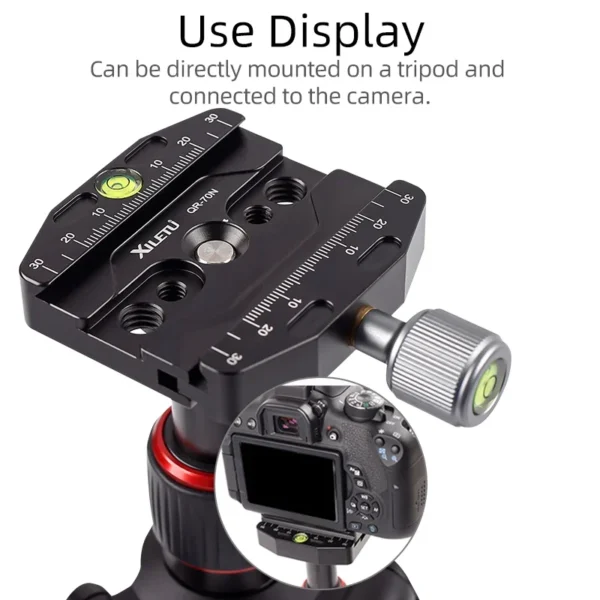 XILETU QR Series Quick Clamp w Quick Release Plate 1/4 General Screw Conversion Screw For Cameras Tripods Monopods Tripod Head - Image 4