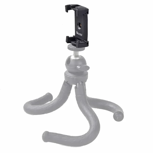 XILETU XJ-12 Mobile Tripod Mount Clipperwith Cold Shoe Mount for Boya Rode VideoMicro Microphone 1/4'' Tripod Clamp for iPhone X - Image 5