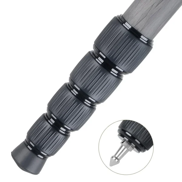 ⁦XILETU ML-325C Carbon Fiber Tripod Monopod Stable Pole For Canon Nikon Digital Camera With stainless steel Spike⁩ - الصورة ⁦4⁩