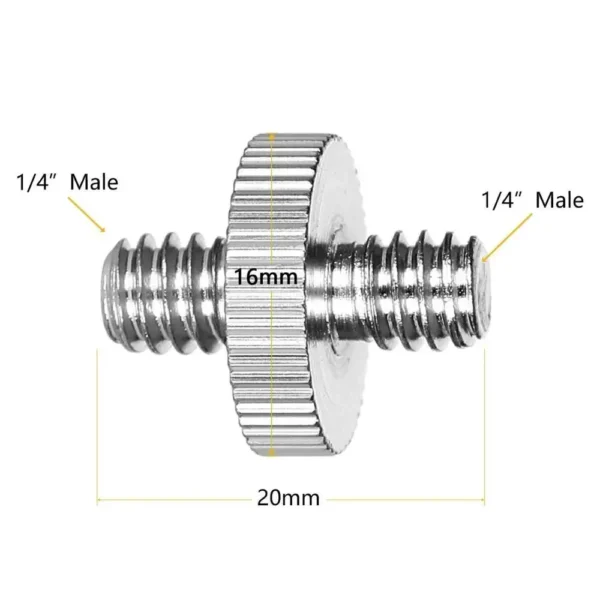 International Standard 1/4 to 1/4 Threaded Tripod Screw Adapter Standard Tripod Mounting Thread Camera Screw Adapter Converter - Image 2