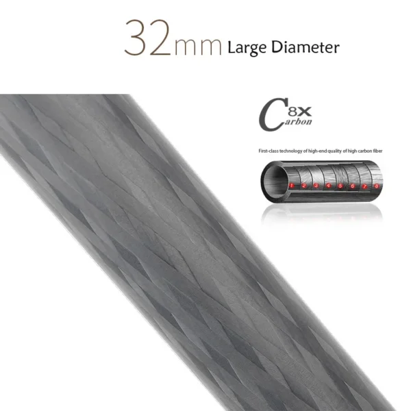 ⁦XILETU ML-325C Carbon Fiber Tripod Monopod Stable Pole For Canon Nikon Digital Camera With stainless steel Spike⁩ - الصورة ⁦5⁩