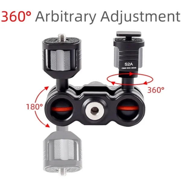 XILETU TMS2 Magic Arm Camera Mount Bracket Double Ball Head 360° Rotation for Camera Monitor Lights Recorders Microphone Audio - Image 3