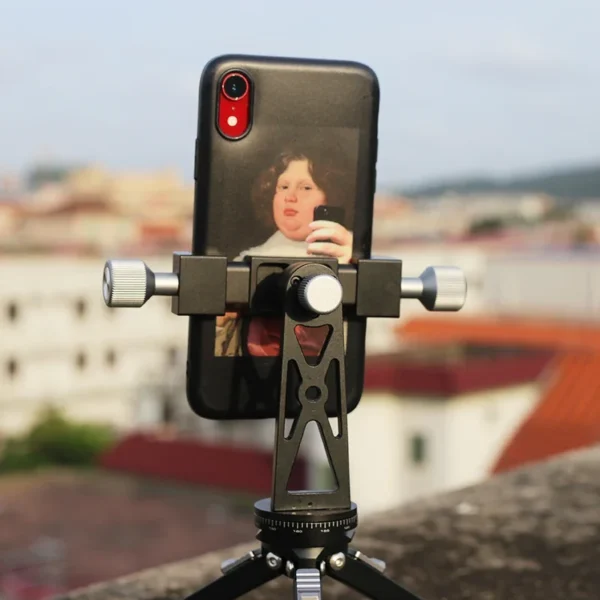 Cimapro CP-5 All Metal Tripod Mount Adapter Cell Phone Clipper Holder Vertical 360 Rotation Tripod Stand for smart phones Tripod - Image 6