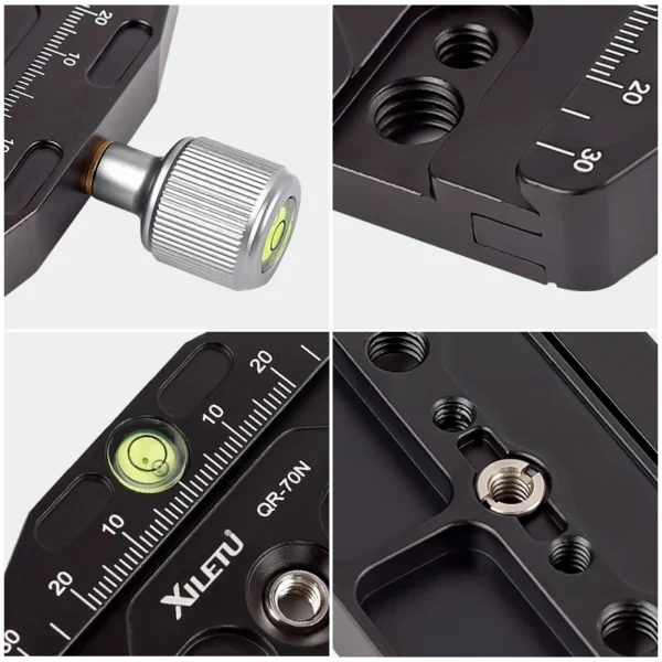 XILETU QR Series Quick Clamp w Quick Release Plate 1/4 General Screw Conversion Screw For Cameras Tripods Monopods Tripod Head - Image 5