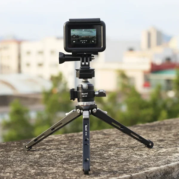 XILETU MC22 Mini Cold Shoe Ball Head Dual Use 1/4 Screw Cold Shoe Aluminum Alloy for Camera Phone Speedlite Tripod Selfie Stick - Image 6
