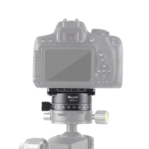 ⁦XILETU LPC1 360 Degree Panoramic Platform Tripod Head Mounting Adapter Clamp For Arca Swiss Digital Camera With 1/4"-3/8" Screw⁩ - الصورة ⁦4⁩