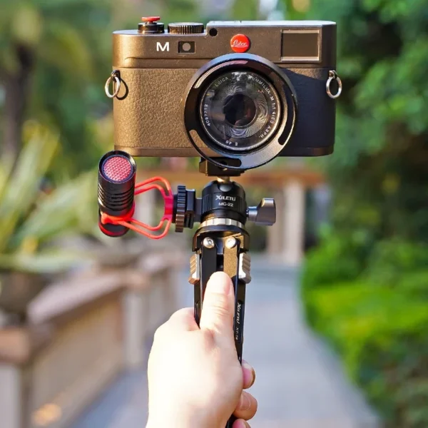 XILETU MC22 Mini Cold Shoe Ball Head Dual Use 1/4 Screw Cold Shoe Aluminum Alloy for Camera Phone Speedlite Tripod Selfie Stick - Image 5