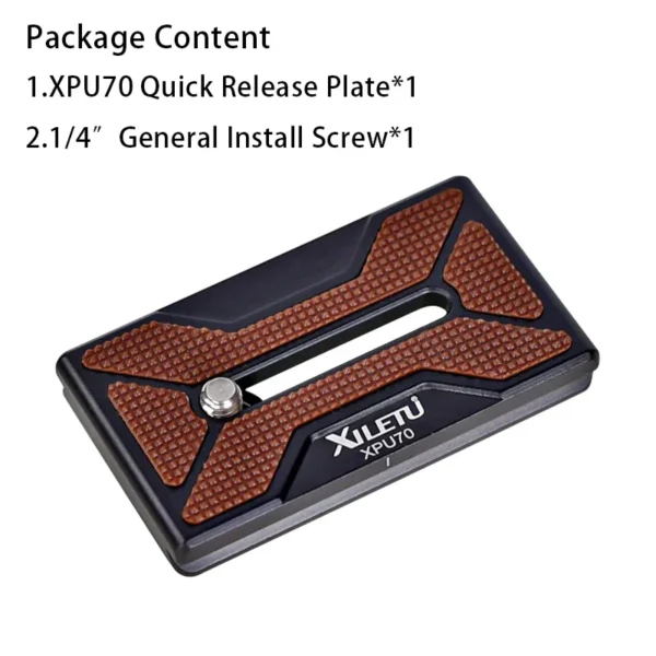 XILETU XPU70 Universal Quick Release Plate w 1/4″ General Screw ARCA SWISS Standard For Tripod Ball Head Cameras DSLRS SLRS - Image 6