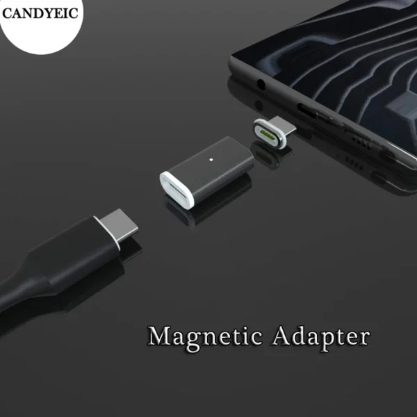 Magnetic Adapter For Samsung Galaxy S24 Ultra Oppo K12x Nokia 220 4G Motorola Edge (2024) Sharp Aquos sense7 itel P55 Charger