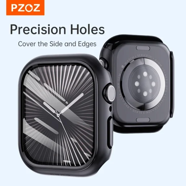 PZOZ Protective Screen Protector For Apple Watch S10 4 3 2 46mm 44mm 42mm 40mm Case Cover Full Protective Screen Protector Case - Image 6