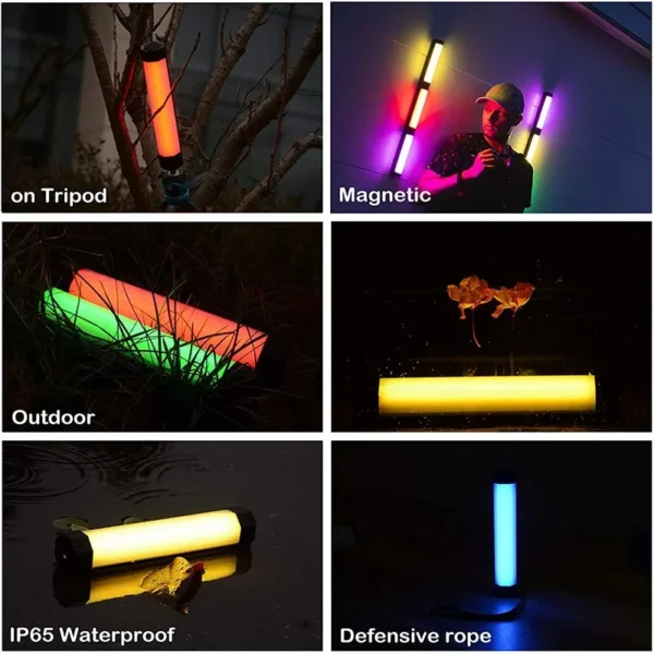 LUXCEO P200 RGB الفيديو الضوئي أنبوب يده LED التصوير مصباح ملون CRI 95 + 3000K-6000K صور مدونة فيديو الإضاءة - Image 3