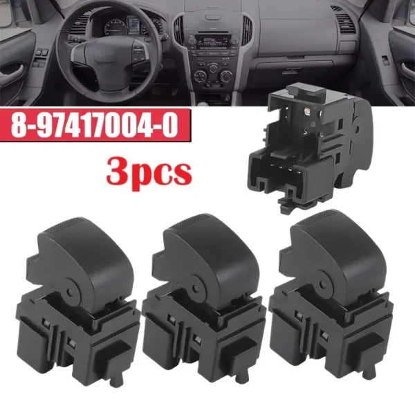 3X Car Window Glass Switch 5-Pin for Isuzu D-Max Ute for Holden Colorado 7 SUV RG 12-16 Ute RG 2012-2020 8974170040 8-97417004-0