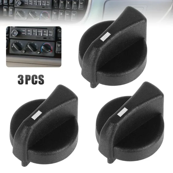 3PCS Air-conditioning A/C Heat Control Switch Knob for Peterbilt 330 335 379 387 1987-2011 AC Heater Control Knobs 121-0001-000