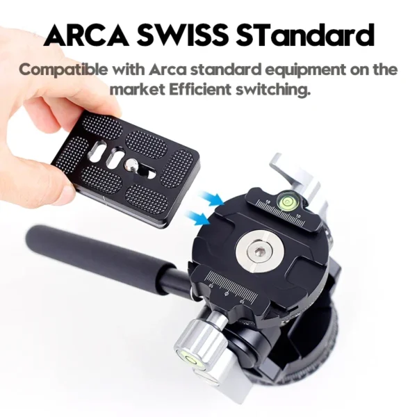 ⁦Cimapro LD-1S dual panoramic tripod head hydraulic oil video damping head is used for tripod tripod camera bracket mobile SLR⁩ - الصورة ⁦2⁩