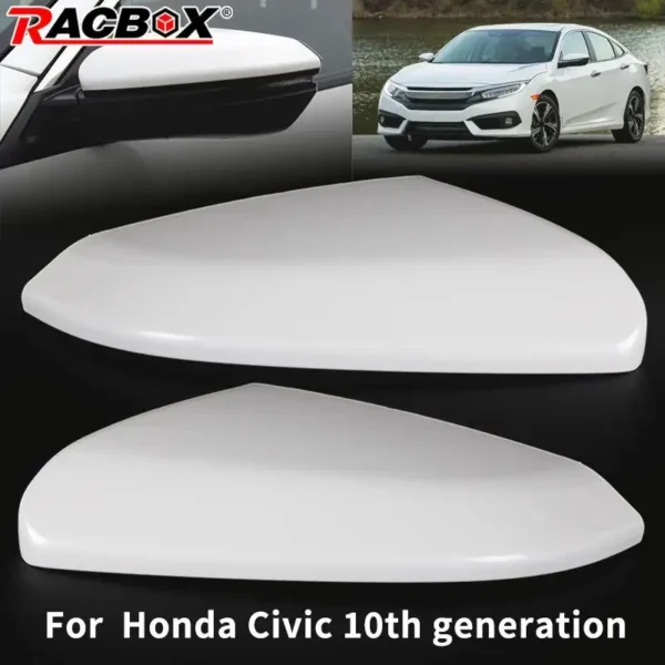 White Black Red Left Right Side Rearview Mirror Cap Cover for Honda Civic 10th 2016 2017 2018 2019 2020 2021 Replacement Parts