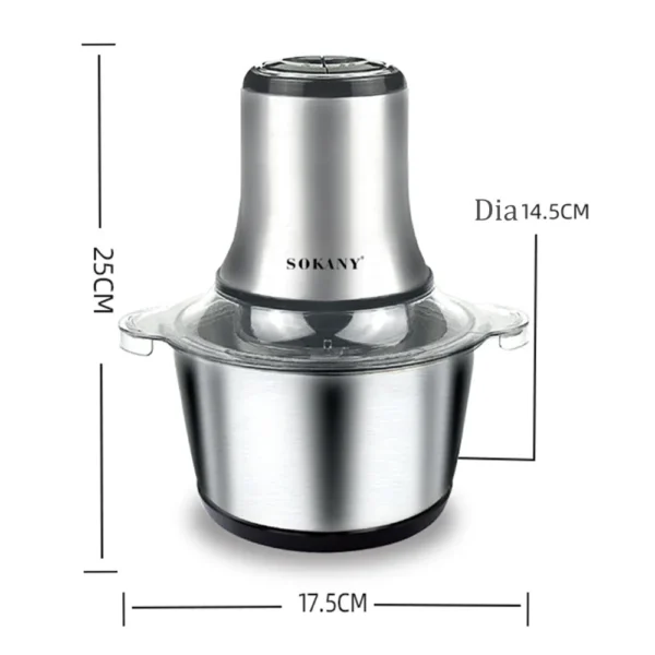 800W 3L Electric Meat Grinder Multifunction Food Processor Stainless Steel Kitchen Grinder Vegetable Chopper Slicer Machine Home - Image 4