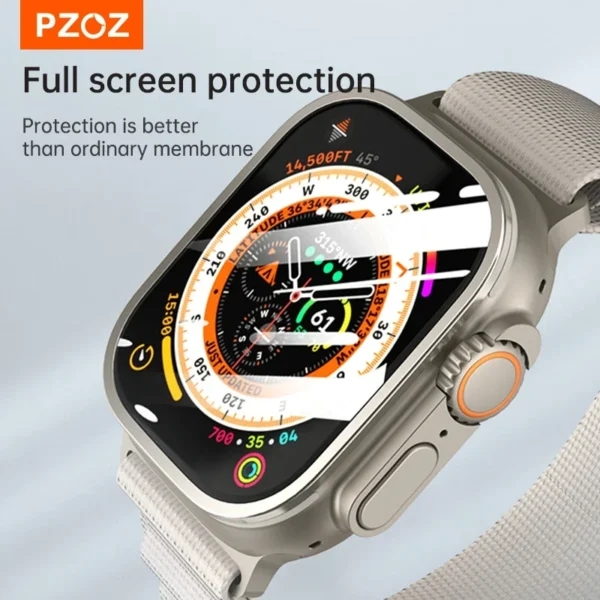 PZOZ Case Tempered glass film For iWatch Ultra 2 Metal Shell PC Back Cover For Apple Watch Case Ultra 49mm Screen Protectors bag