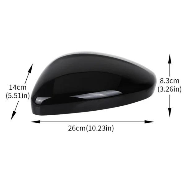 Side Wing Rear View Mirror Cap Cover Primed/Glossy Black for Peugeot 308 Mk2 T9 2013-2022 Replacement Rearview Mirror Housing - Image 2