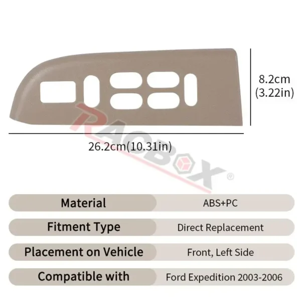 Car Front Left Right Side Door Window Switch Panel Bezel for Ford Expedition 2004 2005 2006 LHD 6L1Z-14525-BA 2L1Z-14524-AA - Image 2