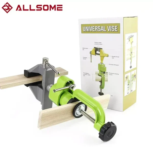 Allبعض BG-6267A 3 "العالمي الألومنيوم الجدول ملزمة قطب 360 درجة الدورية منجلة العالمي المشبك أداة ثابتة