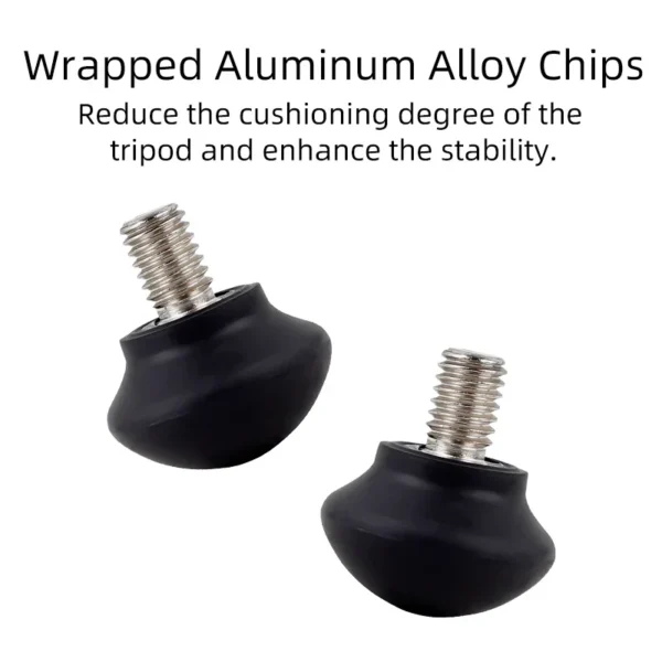 ⁦XILETU XDS10 3/8 Universal Screw Tripod Foot Pads⁩ - الصورة ⁦2⁩