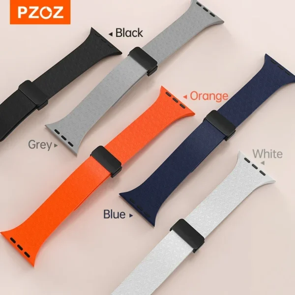 PZOZ Folding Clasp Strap Band For Apple Watch iWatch Series Ultra 9 8 7 6 5 4 3 2 SE 40 45 41 42 38 44 mm Bracelet Watchband - Image 5