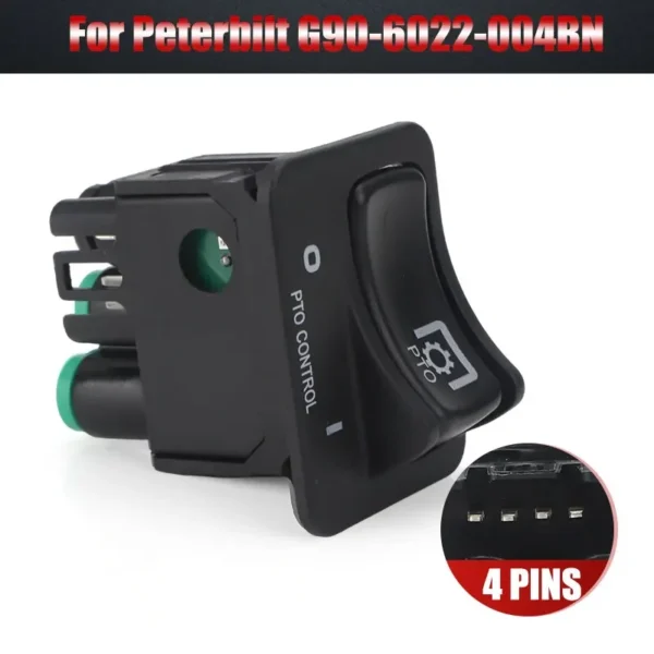New Car Air Rocker Valve PTO Control Switch for Peterbilt G90-6022-004BN Left-hand Drive Auto PTO Control Switch Replacement LHD