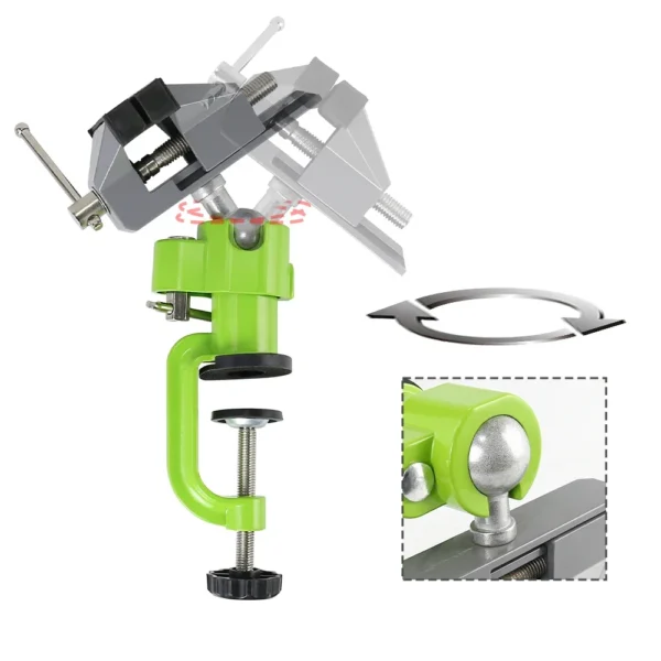 Allبعض BG-6267A 3 "العالمي الألومنيوم الجدول ملزمة قطب 360 درجة الدورية منجلة العالمي المشبك أداة ثابتة - Image 2