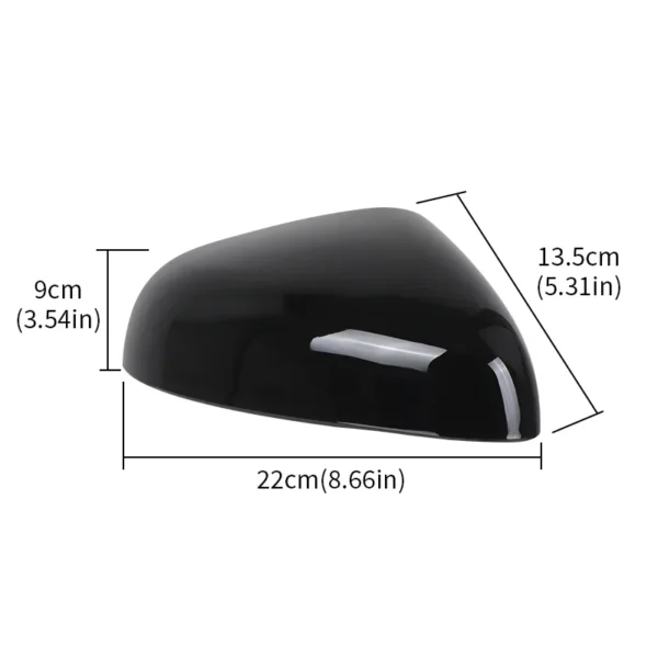 Side Wing Rear View Mirror Cover Cap Glossy Black/Carbon Fiber Style for Ford Fiesta MK8 Puma 2018 2019 2020 2021 2022 2023 2024 - Image 2