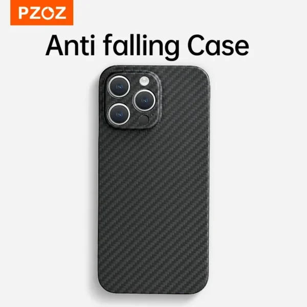 PZOZ Kevlar Magnetic Case For iPhone 14 Pro Max Phone Case Ultra Thin Anti-Drop Anti-Fingerprint All-Inclusive 6.7 6.1 TPU Cover - Image 6