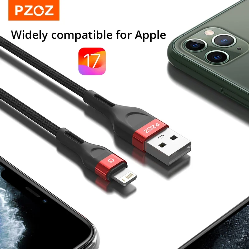 PZOZ USB Cable For iPhone 14 13 12 11 Pro Max SE X XS 8 7 6 6s Plus 5 5S iPad Air Pro Mini 5 For ipad iPhone Fast Charger Cable - Image 4