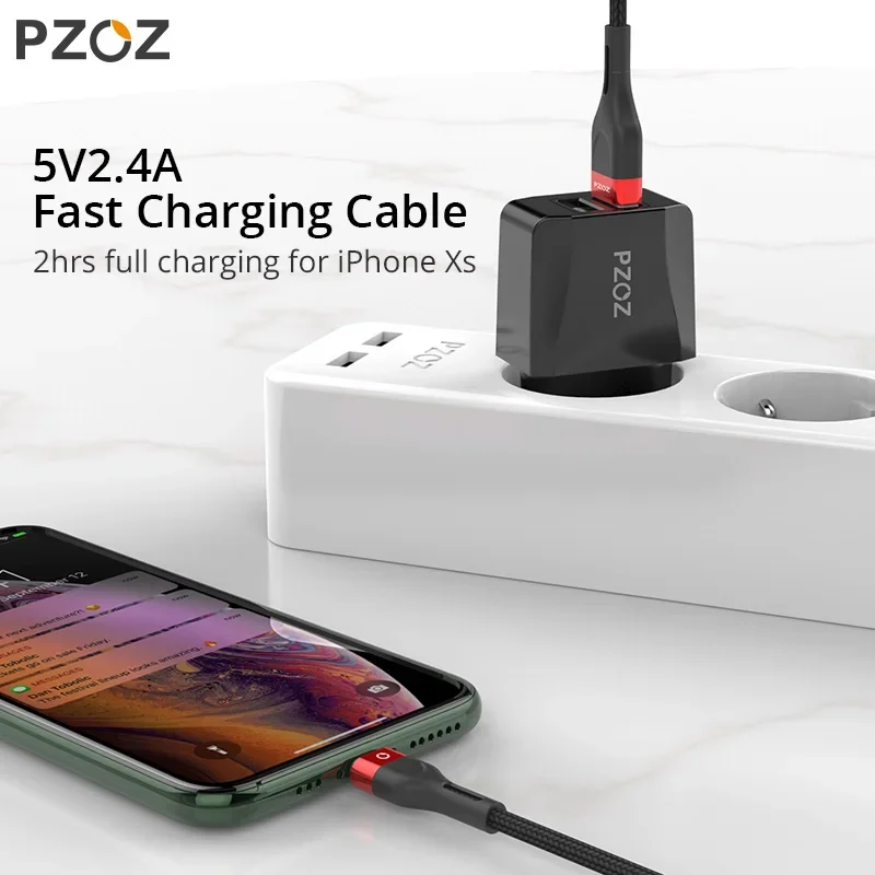 PZOZ USB Cable For iPhone 14 13 12 11 Pro Max SE X XS 8 7 6 6s Plus 5 5S iPad Air Pro Mini 5 For ipad iPhone Fast Charger Cable - Image 3