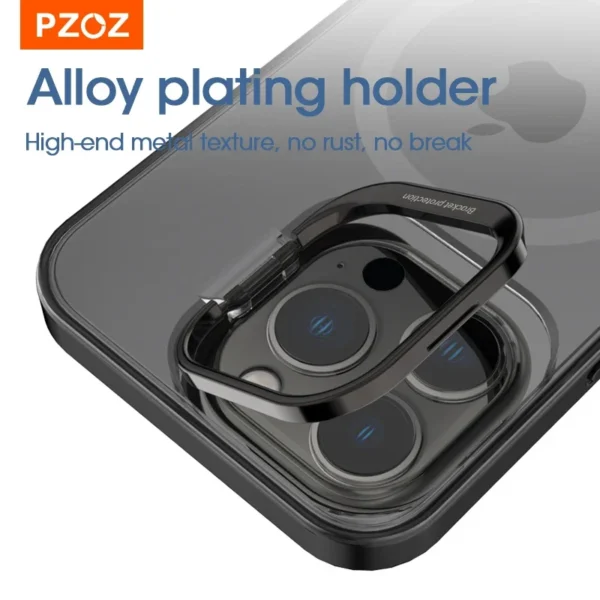 PZOZ Magnetic Phone Case For iPhone 15 14 Plus Pro Max Protective Cover For iPhone15 14 Pro Charging Holder Lens Protection - Image 3