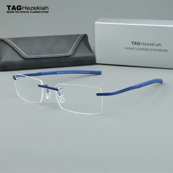 TAG Hezekiah إطارات النظارات البصرية الرجال بدون إطار نظارات TR90 إطار النظارات 0342 مربع قصر النظر الرجعية مشهد النساء القراءة